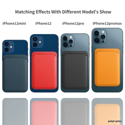 מחזיק כרטיס עור מגנטי לאייפון עבור MagSafe