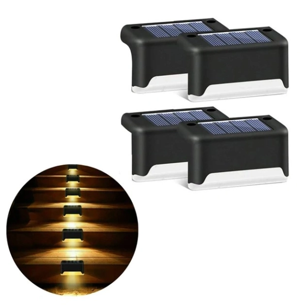 מנורות מדרגות LED המופעלות על ידי שמש