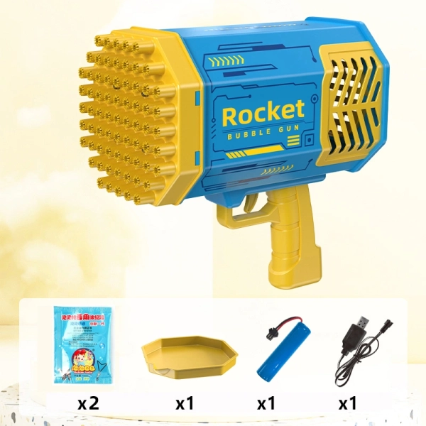 מכונת אקדח בועות סבון עם 69 חורים