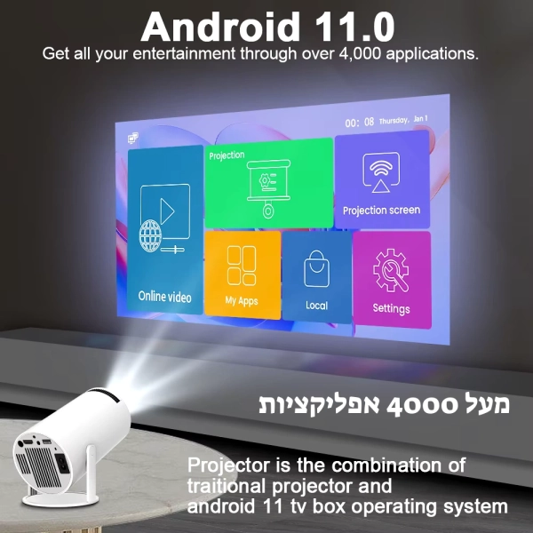 מקרן 4K המקרן החכם!