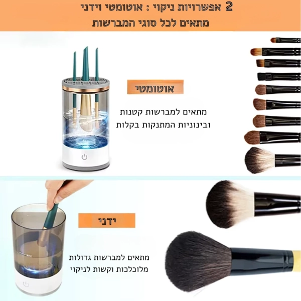 מנקה מברשות איפור חשמלי
