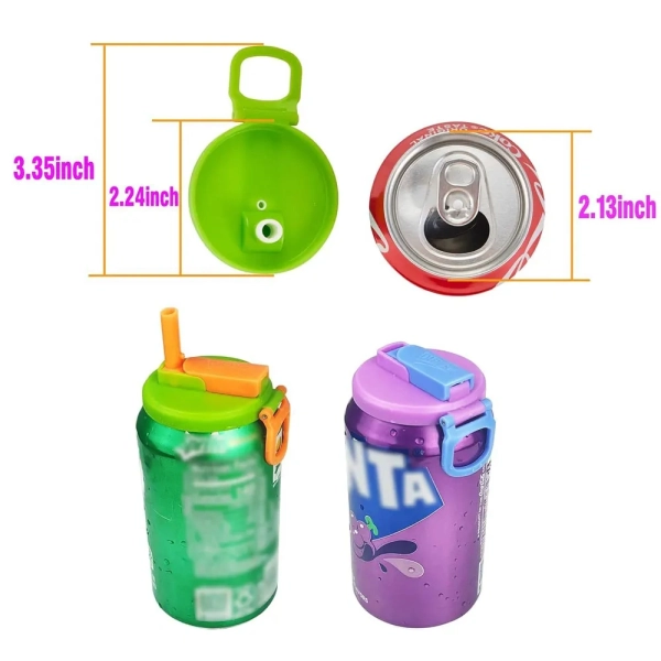 מכסה פחית סודה עם קשית
