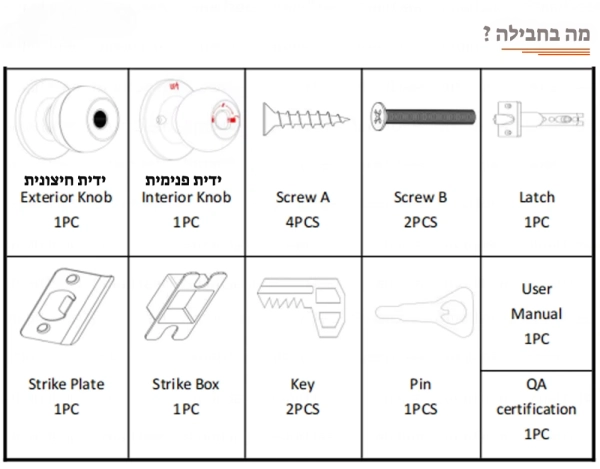 ידית דלת חכמה אלקטרונית דיגיטלית ביומטרית